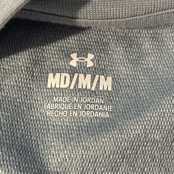 Under Armour Sweatshirt Women's Medium Blue Rival Terry Oversized Crew Pullover - Picture 12 of 14